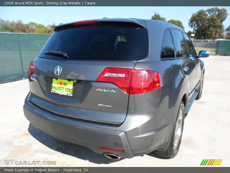 Sterling Gray Metallic / Taupe 2008 Acura MDX Sport
