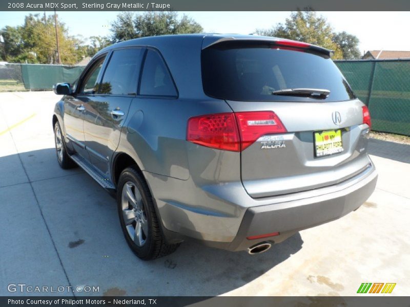 Sterling Gray Metallic / Taupe 2008 Acura MDX Sport