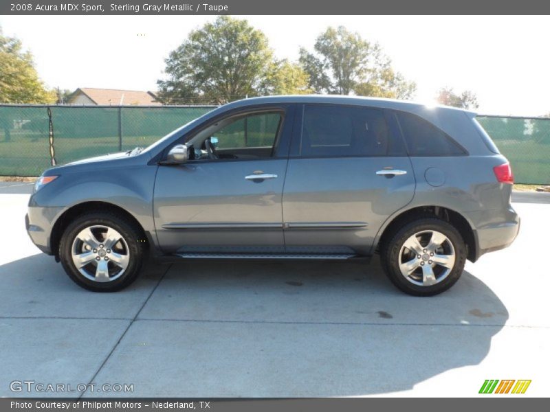Sterling Gray Metallic / Taupe 2008 Acura MDX Sport