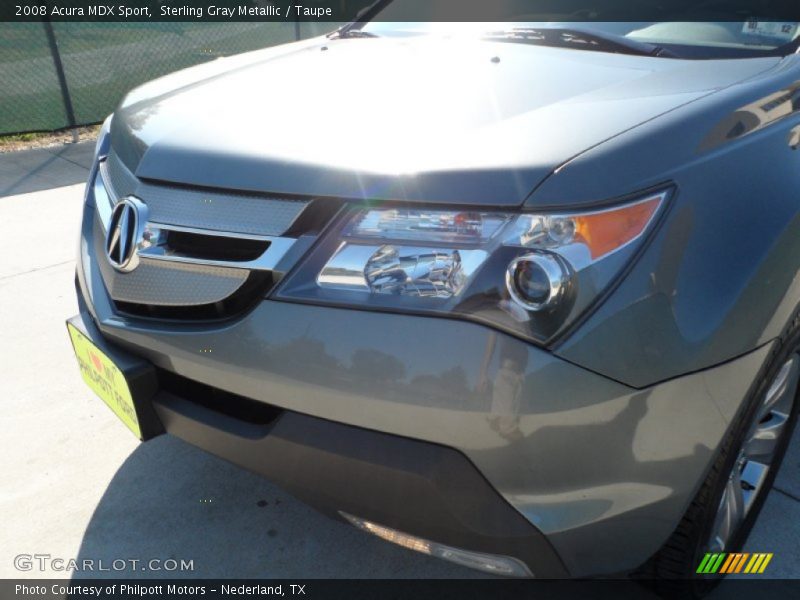 Sterling Gray Metallic / Taupe 2008 Acura MDX Sport