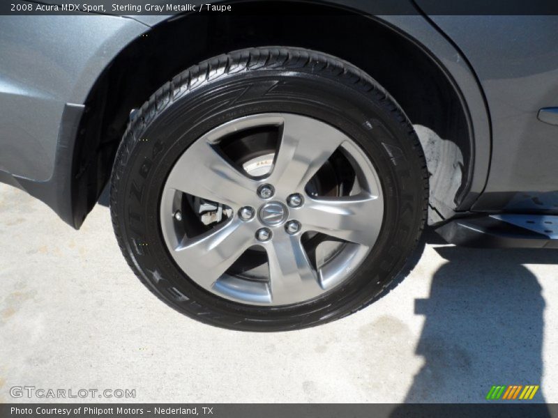 Sterling Gray Metallic / Taupe 2008 Acura MDX Sport