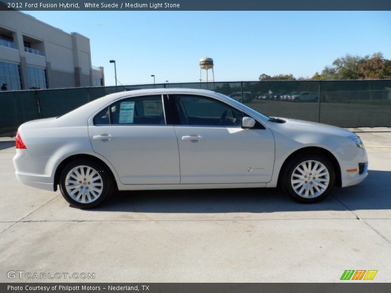 White Suede / Medium Light Stone 2012 Ford Fusion Hybrid