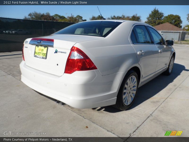 White Suede / Medium Light Stone 2012 Ford Fusion Hybrid