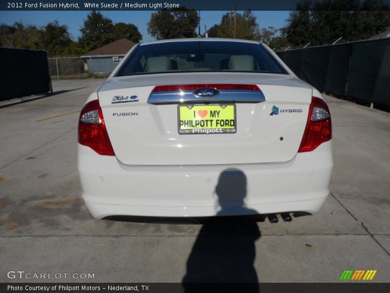 White Suede / Medium Light Stone 2012 Ford Fusion Hybrid