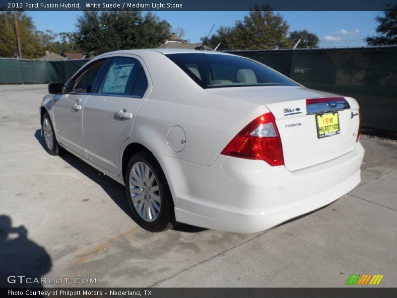 White Suede / Medium Light Stone 2012 Ford Fusion Hybrid
