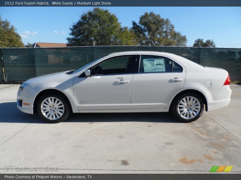 White Suede / Medium Light Stone 2012 Ford Fusion Hybrid
