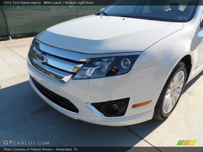 White Suede / Medium Light Stone 2012 Ford Fusion Hybrid