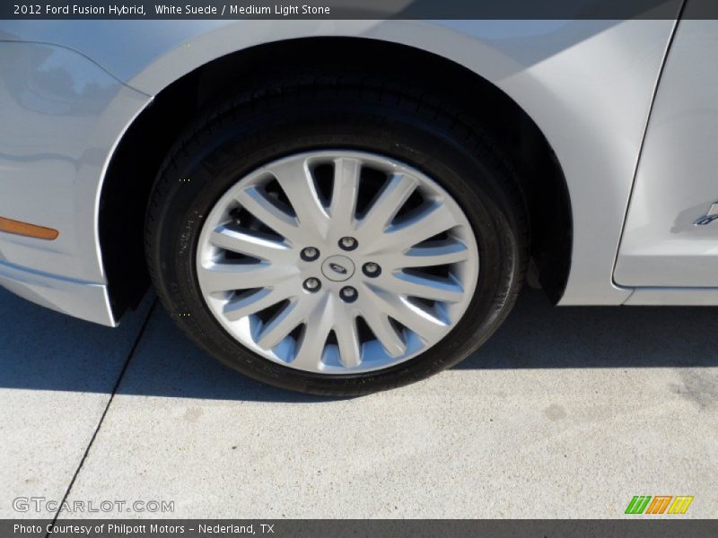 White Suede / Medium Light Stone 2012 Ford Fusion Hybrid