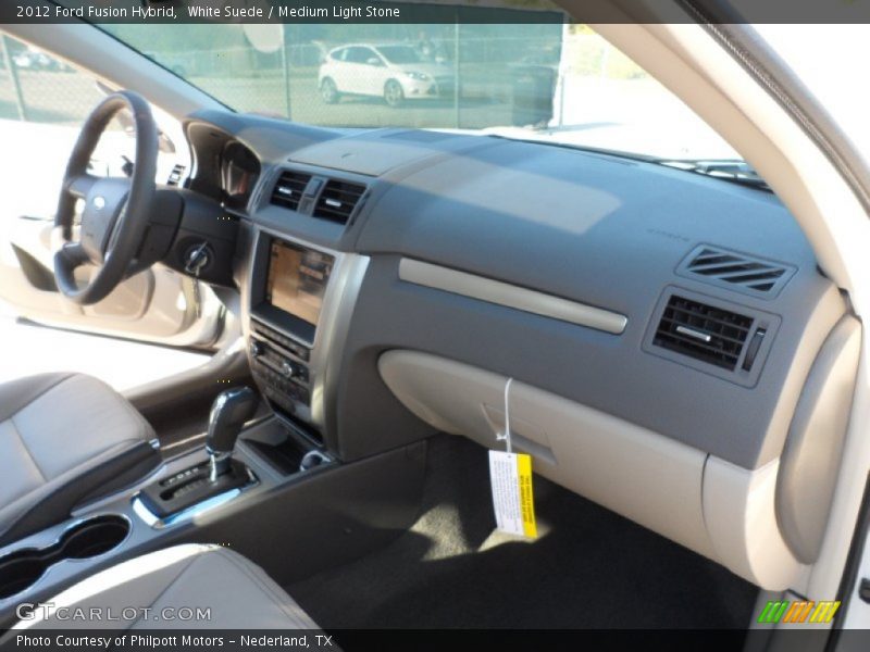 White Suede / Medium Light Stone 2012 Ford Fusion Hybrid