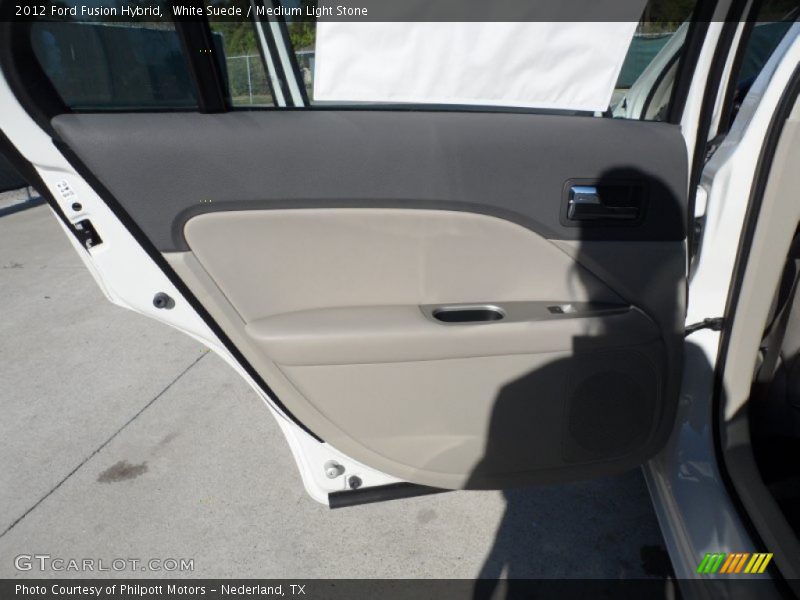 White Suede / Medium Light Stone 2012 Ford Fusion Hybrid