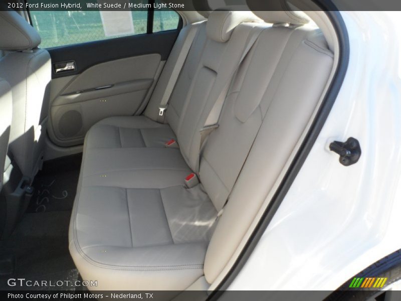 White Suede / Medium Light Stone 2012 Ford Fusion Hybrid