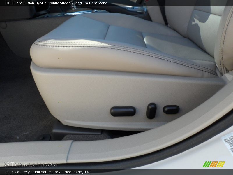 White Suede / Medium Light Stone 2012 Ford Fusion Hybrid