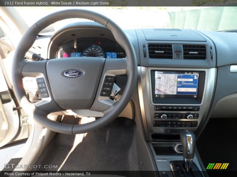 White Suede / Medium Light Stone 2012 Ford Fusion Hybrid