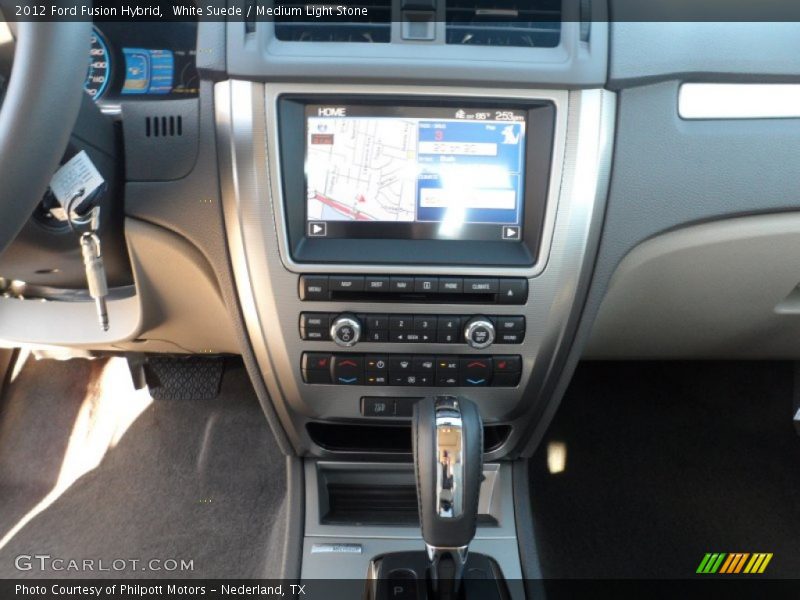 White Suede / Medium Light Stone 2012 Ford Fusion Hybrid