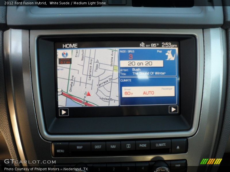 Navigation of 2012 Fusion Hybrid