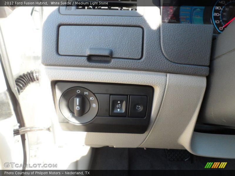 White Suede / Medium Light Stone 2012 Ford Fusion Hybrid