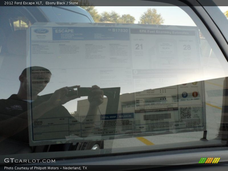 Ebony Black / Stone 2012 Ford Escape XLT