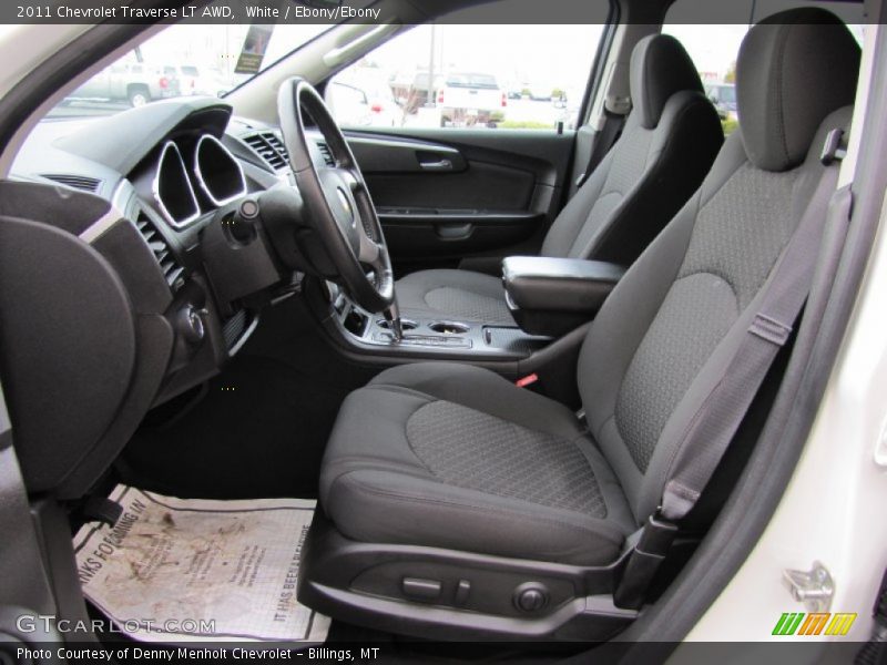 White / Ebony/Ebony 2011 Chevrolet Traverse LT AWD
