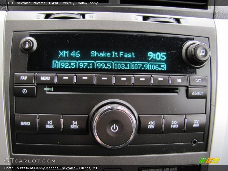 White / Ebony/Ebony 2011 Chevrolet Traverse LT AWD