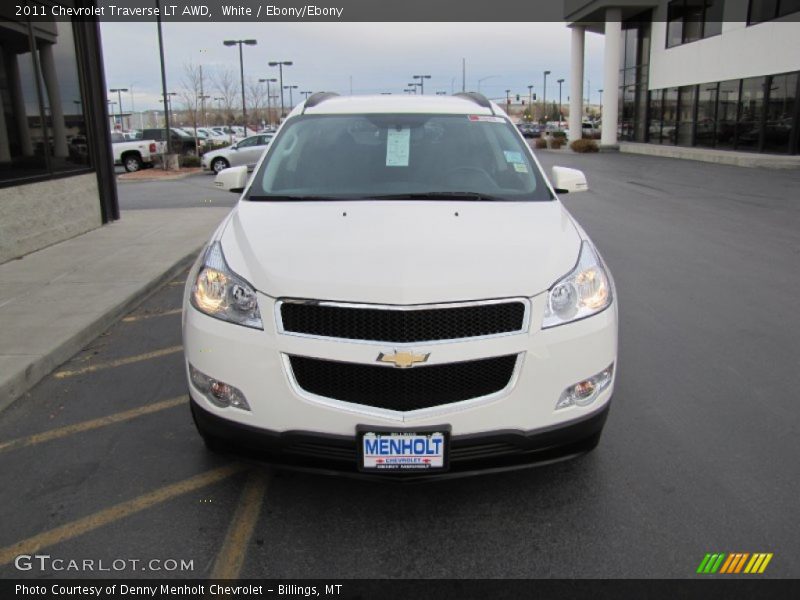 White / Ebony/Ebony 2011 Chevrolet Traverse LT AWD