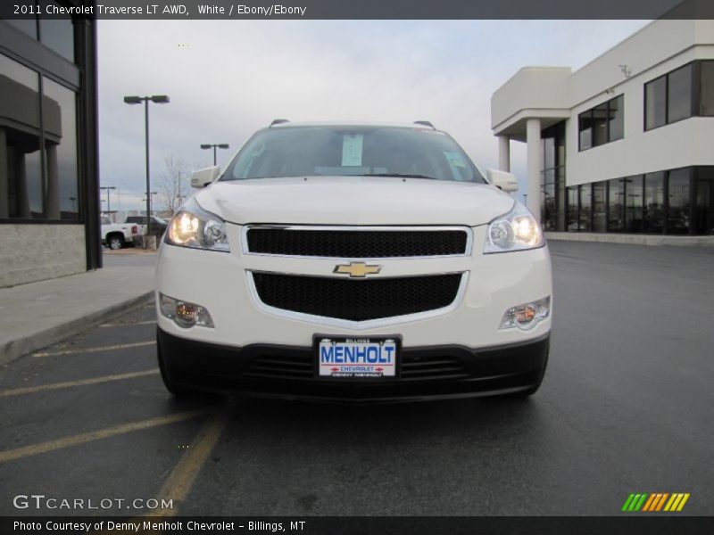White / Ebony/Ebony 2011 Chevrolet Traverse LT AWD