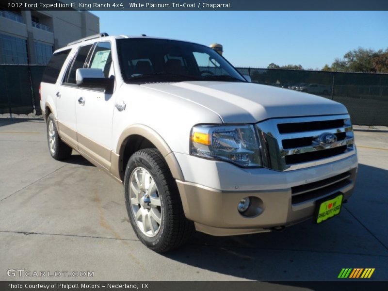 White Platinum Tri-Coat / Chaparral 2012 Ford Expedition EL King Ranch 4x4