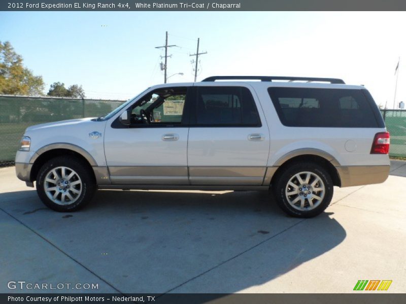 White Platinum Tri-Coat / Chaparral 2012 Ford Expedition EL King Ranch 4x4