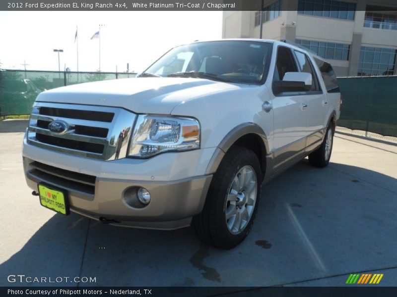 White Platinum Tri-Coat / Chaparral 2012 Ford Expedition EL King Ranch 4x4