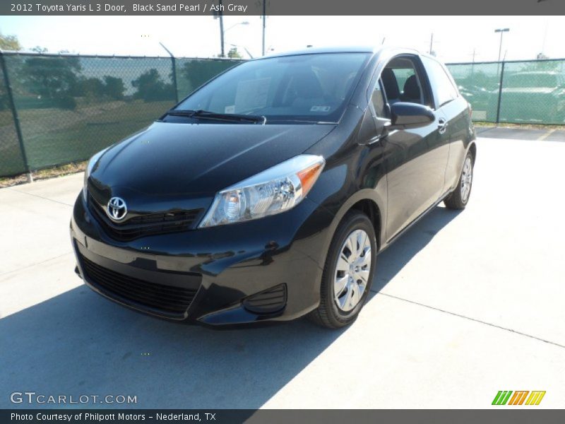 Black Sand Pearl / Ash Gray 2012 Toyota Yaris L 3 Door