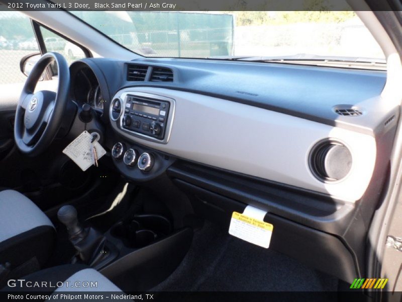 Black Sand Pearl / Ash Gray 2012 Toyota Yaris L 3 Door