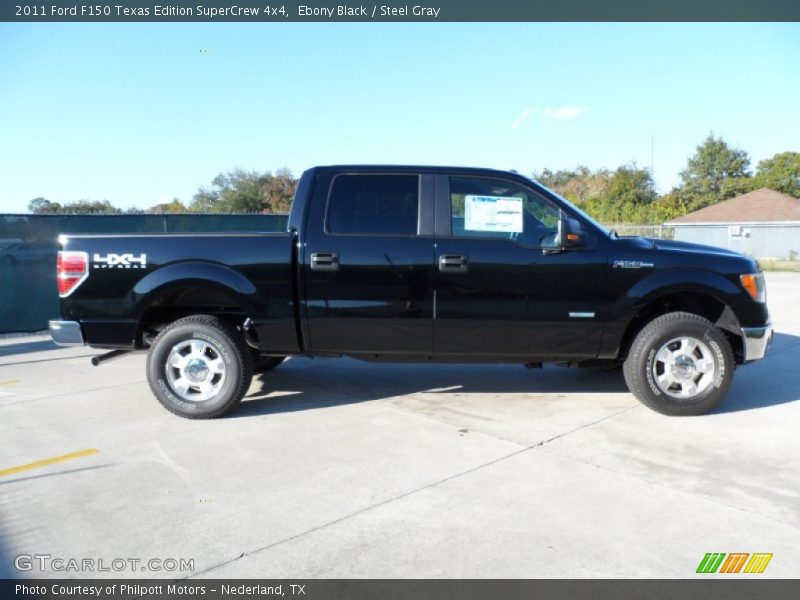 Ebony Black / Steel Gray 2011 Ford F150 Texas Edition SuperCrew 4x4