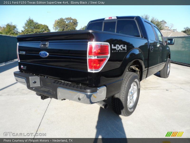 Ebony Black / Steel Gray 2011 Ford F150 Texas Edition SuperCrew 4x4