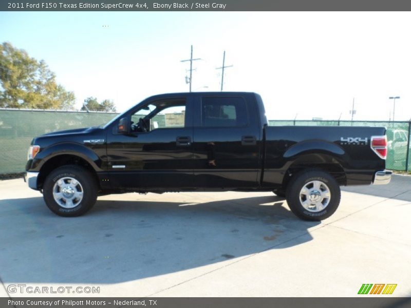 Ebony Black / Steel Gray 2011 Ford F150 Texas Edition SuperCrew 4x4