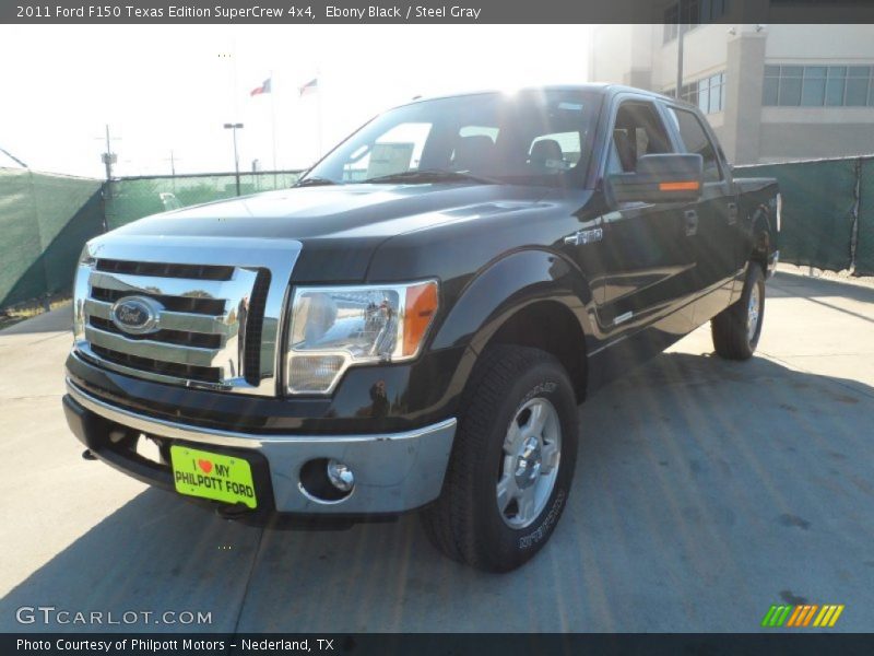 Ebony Black / Steel Gray 2011 Ford F150 Texas Edition SuperCrew 4x4