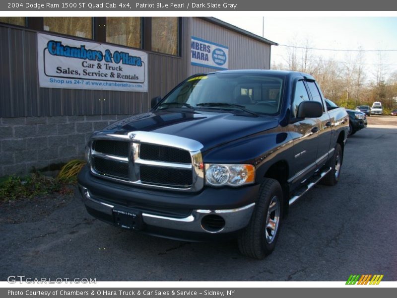 Patriot Blue Pearl / Dark Slate Gray 2004 Dodge Ram 1500 ST Quad Cab 4x4