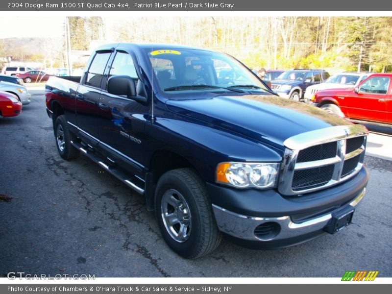 Patriot Blue Pearl / Dark Slate Gray 2004 Dodge Ram 1500 ST Quad Cab 4x4