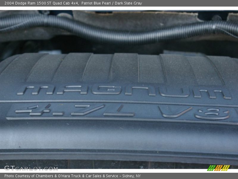 Patriot Blue Pearl / Dark Slate Gray 2004 Dodge Ram 1500 ST Quad Cab 4x4