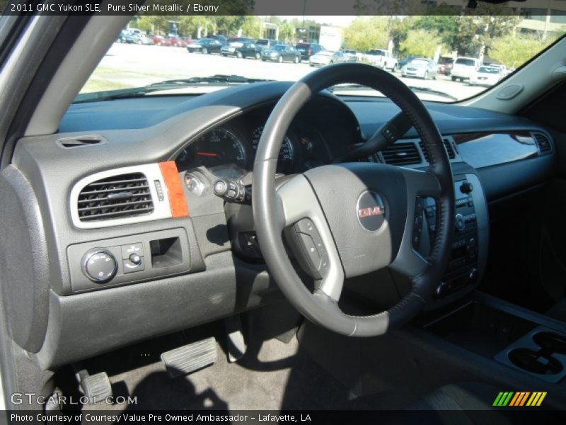 Pure Silver Metallic / Ebony 2011 GMC Yukon SLE