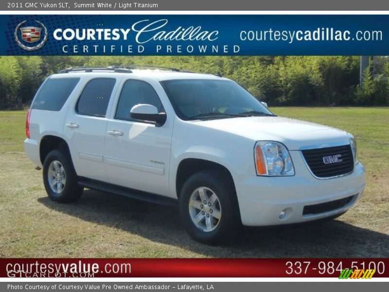 Summit White / Light Titanium 2011 GMC Yukon SLT