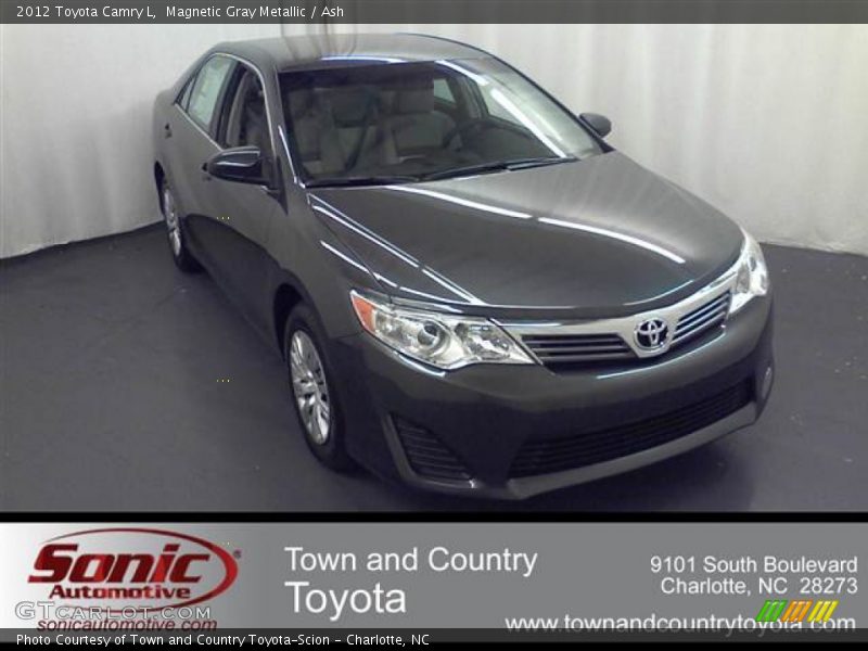 Magnetic Gray Metallic / Ash 2012 Toyota Camry L