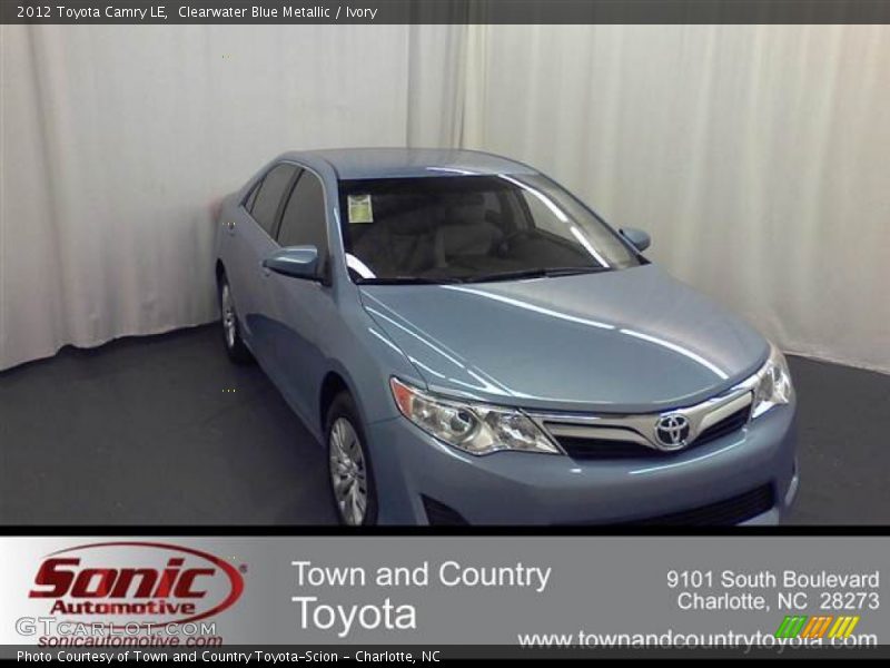 Clearwater Blue Metallic / Ivory 2012 Toyota Camry LE