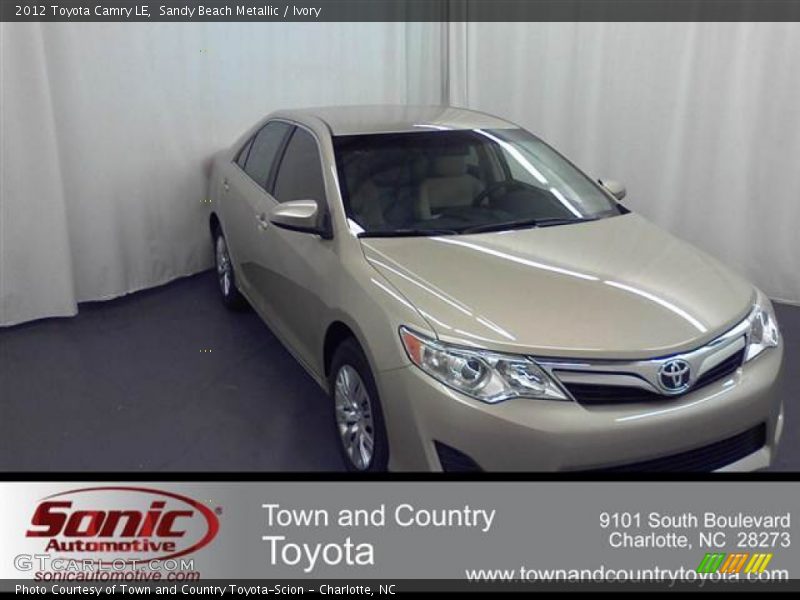 Sandy Beach Metallic / Ivory 2012 Toyota Camry LE