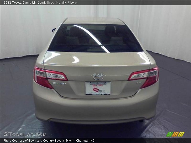 Sandy Beach Metallic / Ivory 2012 Toyota Camry LE