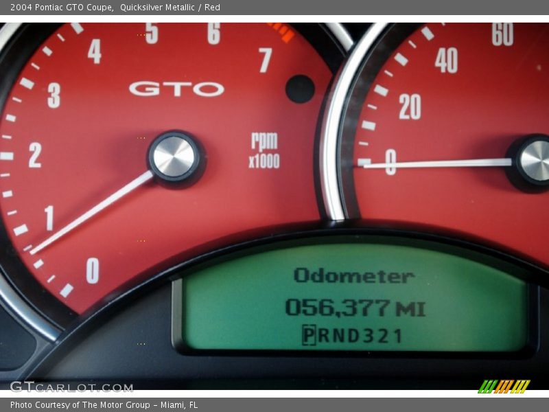 Quicksilver Metallic / Red 2004 Pontiac GTO Coupe