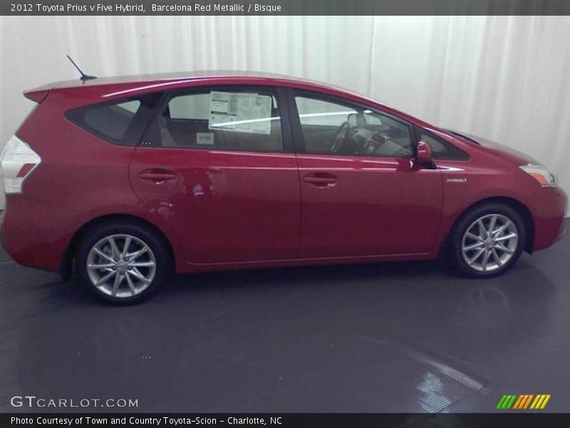 Barcelona Red Metallic / Bisque 2012 Toyota Prius v Five Hybrid