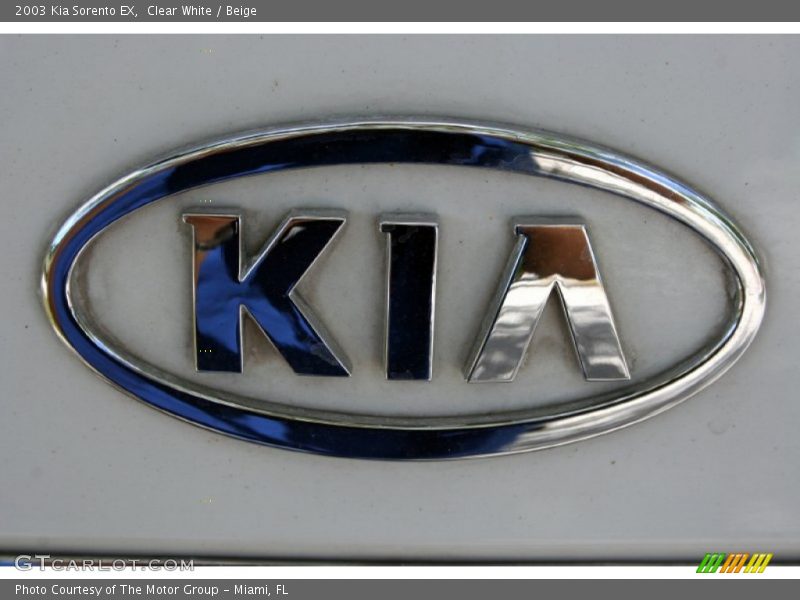 Clear White / Beige 2003 Kia Sorento EX