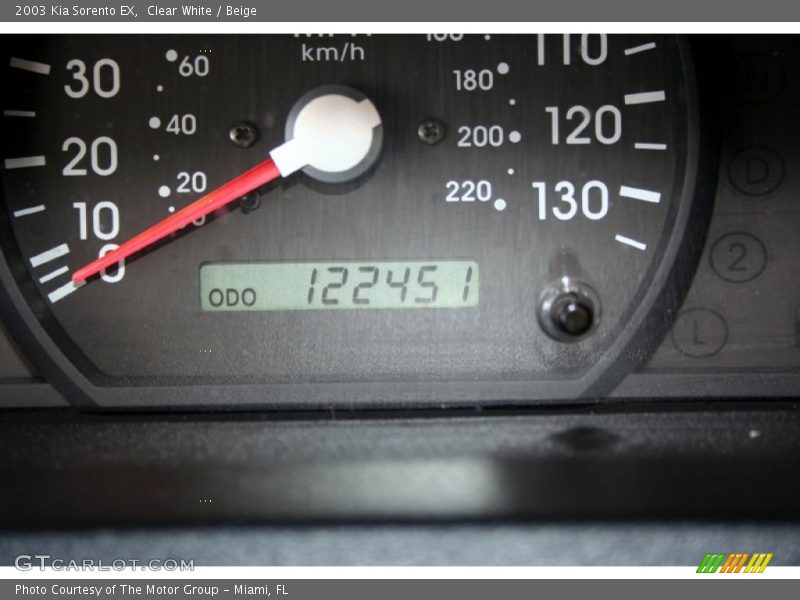 Clear White / Beige 2003 Kia Sorento EX