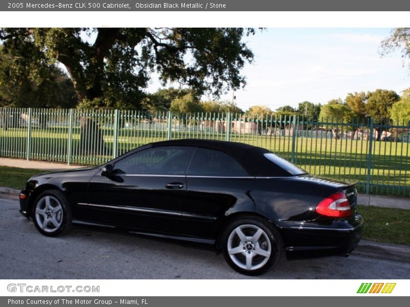 Obsidian Black Metallic / Stone 2005 Mercedes-Benz CLK 500 Cabriolet