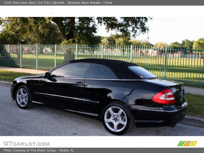 Obsidian Black Metallic / Stone 2005 Mercedes-Benz CLK 500 Cabriolet