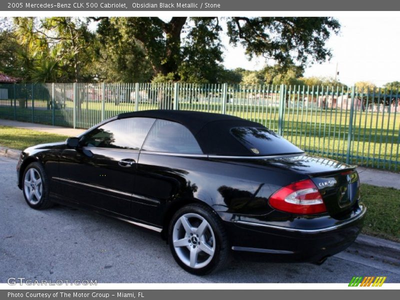 Obsidian Black Metallic / Stone 2005 Mercedes-Benz CLK 500 Cabriolet